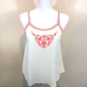 BOGO Sweet Wanderer cream & coral tank top